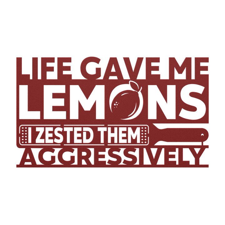 Life Gave Me Lemons Metal Wall Art