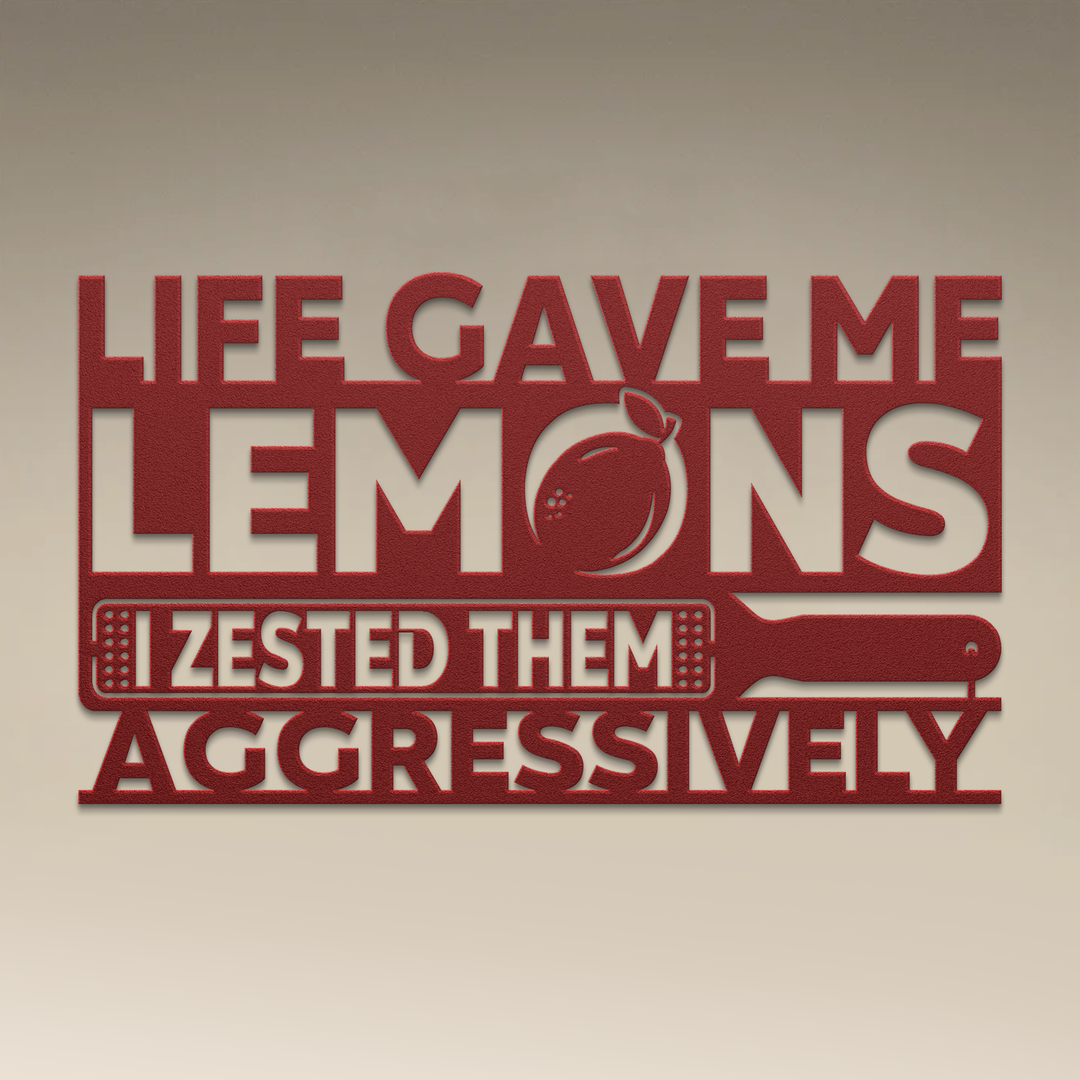 Life Gave Me Lemons Metal Wall Art
