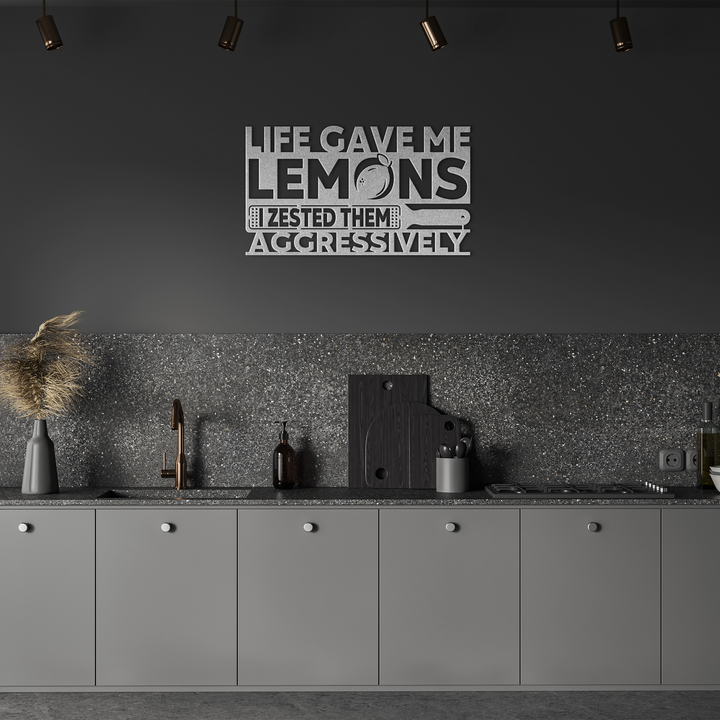 Life Gave Me Lemons Metal Wall Art
