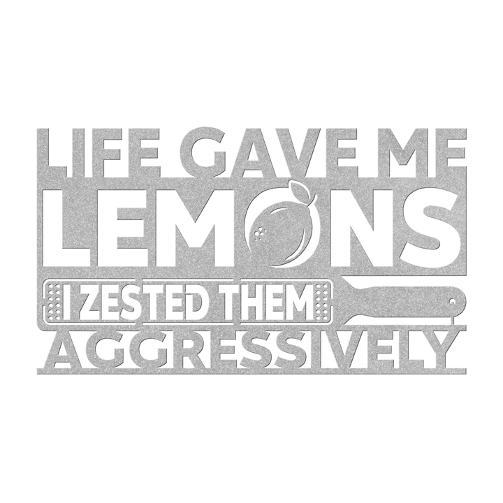 Life Gave Me Lemons Metal Wall Art