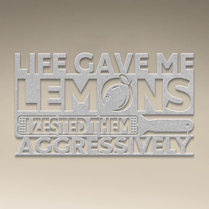 Life Gave Me Lemons Metal Wall Art