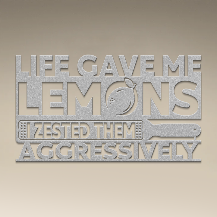 Life Gave Me Lemons Metal Wall Art
