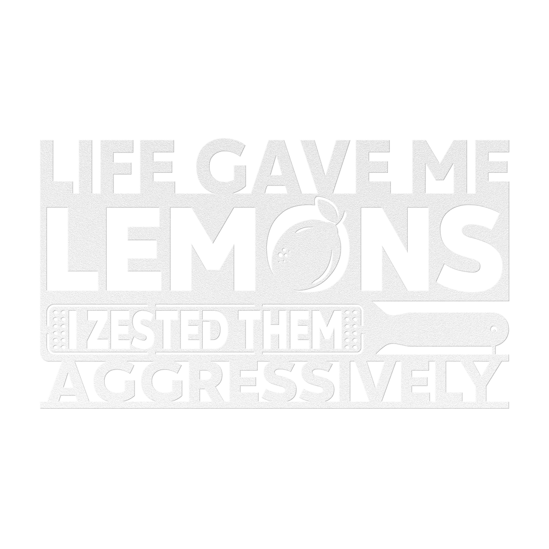 Life Gave Me Lemons Metal Wall Art