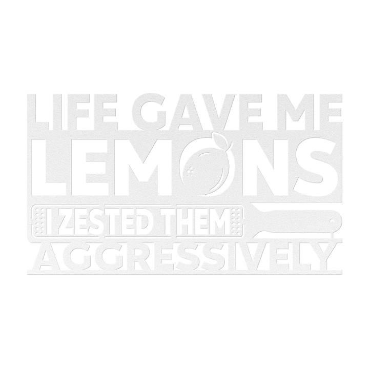 Life Gave Me Lemons Metal Wall Art
