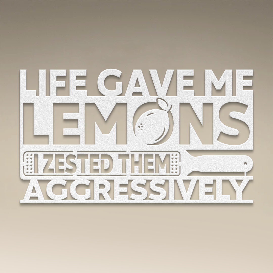 Life Gave Me Lemons Metal Wall Art