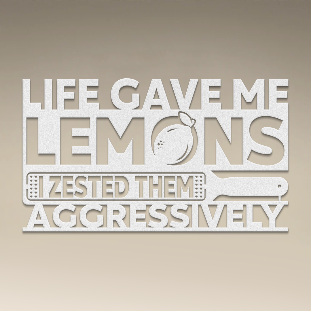 Life Gave Me Lemons Metal Wall Art
