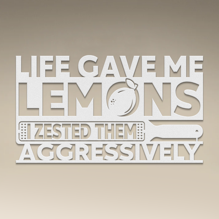 Life Gave Me Lemons Metal Wall Art