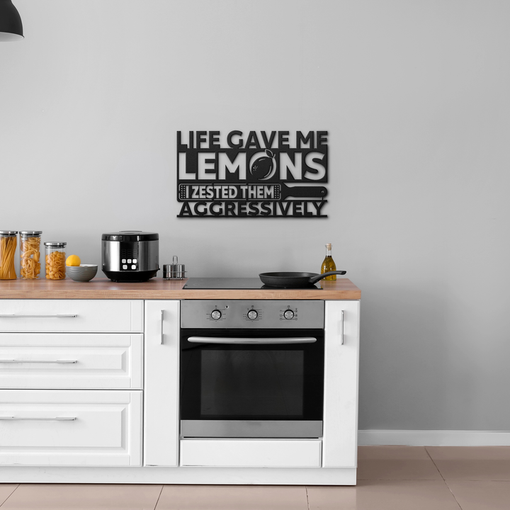Life Gave Me Lemons Metal Wall Art