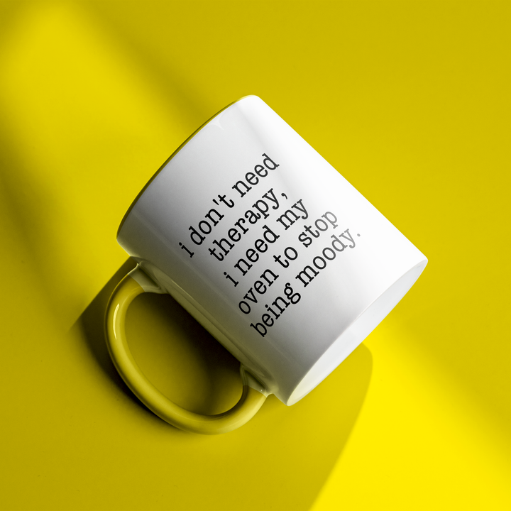 I Don't Need Therapy Color Accent Mug