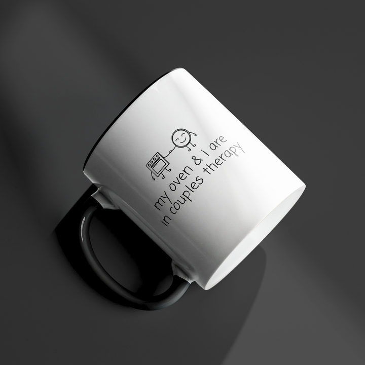 Couples Therapy With Oven Color Accent Mug