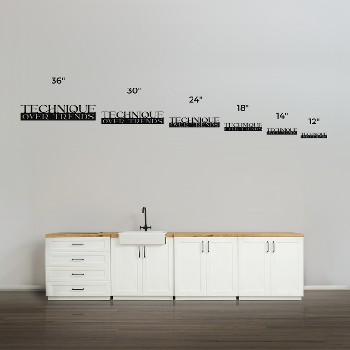Technique Over Trends Metal Wall Art