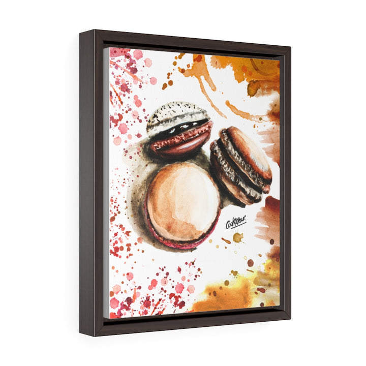 Macarons Watercolor Small Framed Canvas