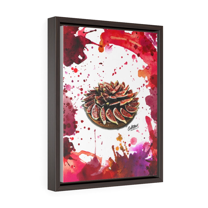 Tarte Aux Figues Watercolor Small Framed Canvas