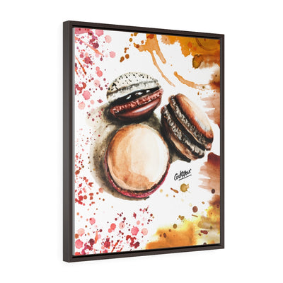 Macarons Watercolor Large Framed Canvas