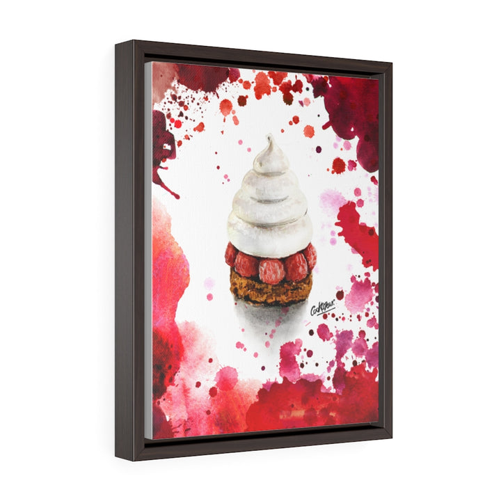 Pavlov Framboise Watercolor Small Framed Canvas