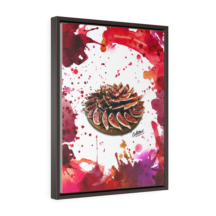 Tarte Aux Figues Watercolor Small Framed Canvas