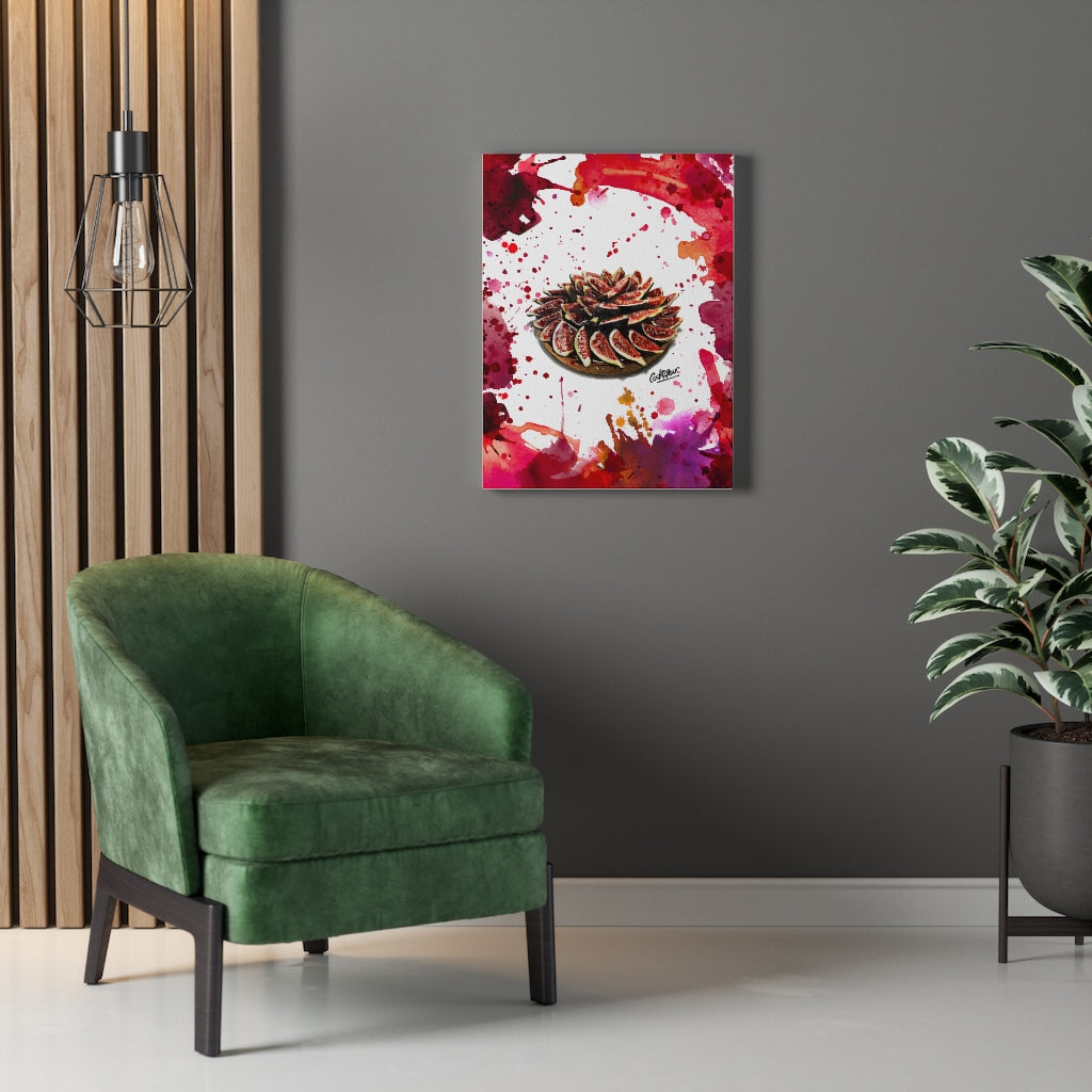 Tarte Aux Figues Watercolor Canvas