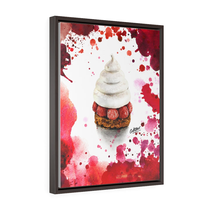 Pavlov Framboise Watercolor Large Framed Canvas