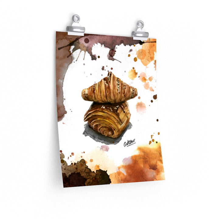 Viennoiseries Watercolor Poster