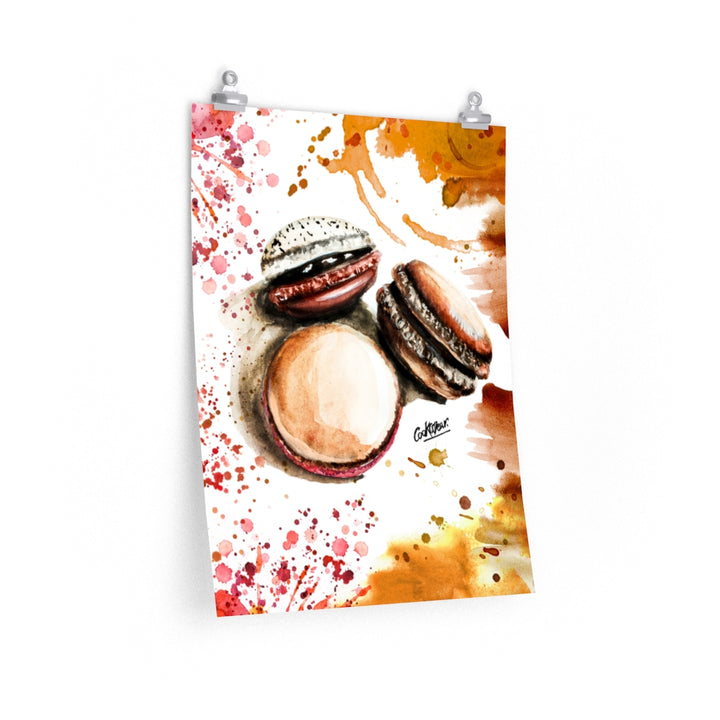Macarons Watercolor Poster