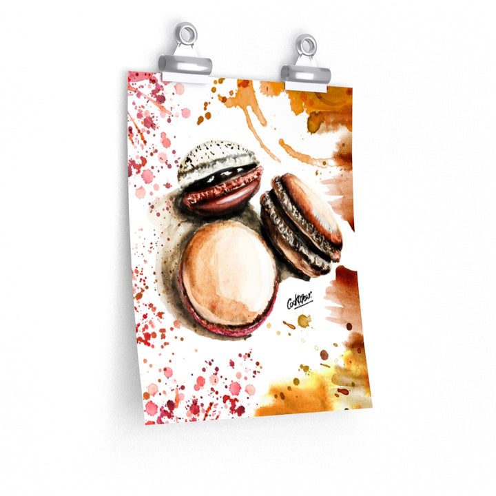 Macarons Watercolor Poster
