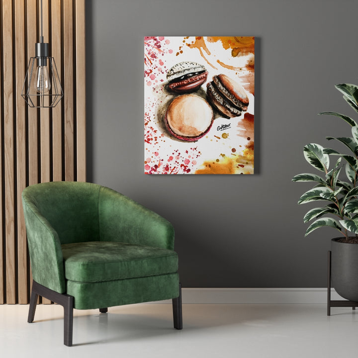 Macarons Watercolor Canvas