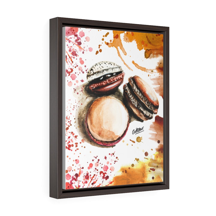 Macarons Watercolor Small Framed Canvas