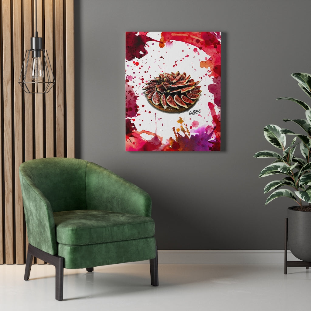 Tarte Aux Figues Watercolor Canvas