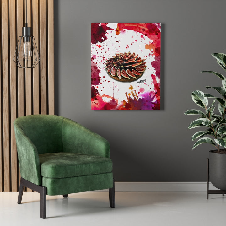 Tarte Aux Figues Watercolor Canvas