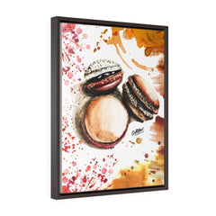Macarons Watercolor Large Framed Canvas