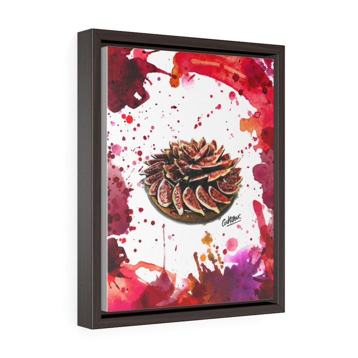 Tarte Aux Figues Watercolor Small Framed Canvas