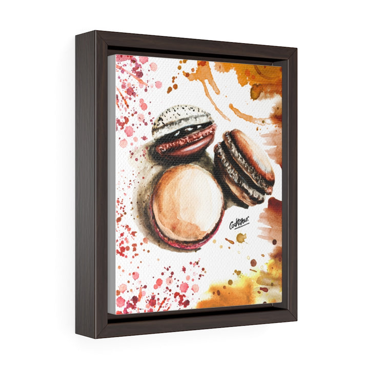 Macarons Watercolor Small Framed Canvas
