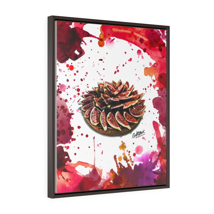 Tarte Aux Figues Watercolor Small Framed Canvas