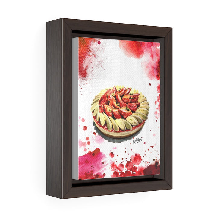 Tarte Aux Fraises Watercolor Small Framed Canvas